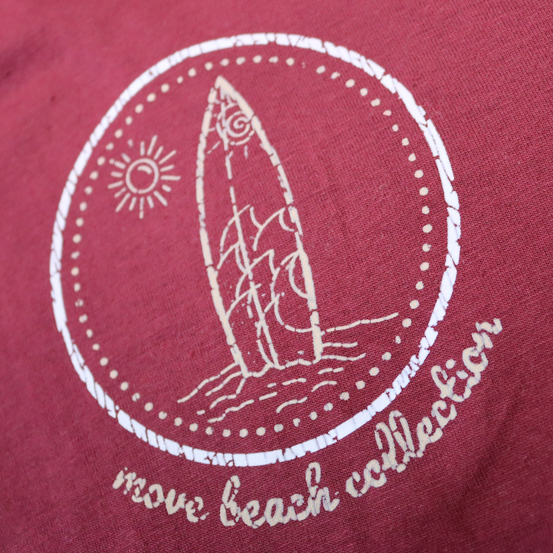 MOVE. Beach Maroon Oversized T-Shirt